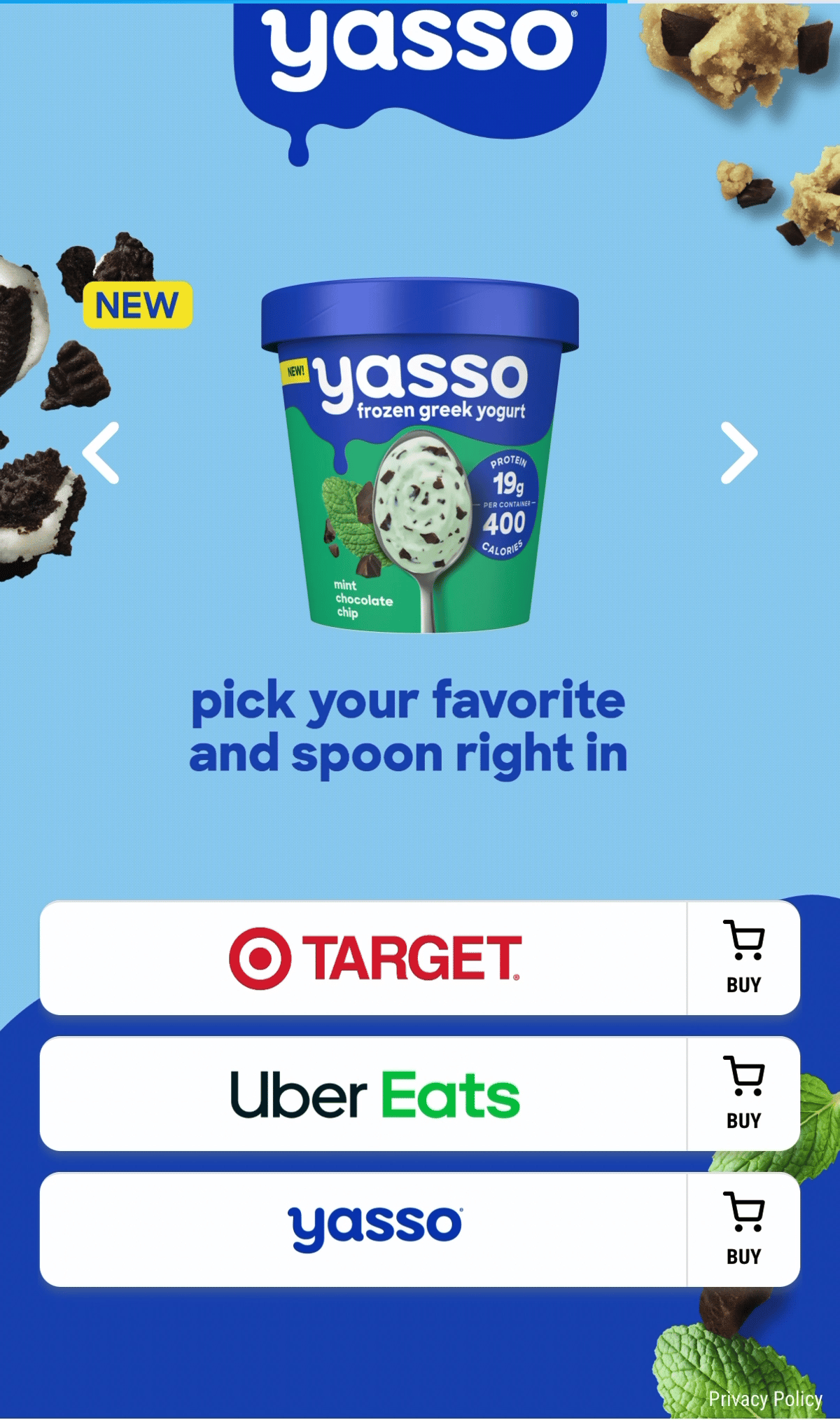 Yasso shoppable media experience powered by MikMak