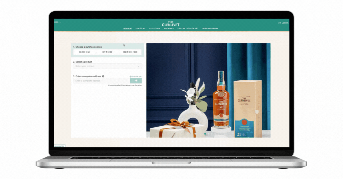 The Glenlivet Pernod Ricard_Headless Commerce Brand Website
