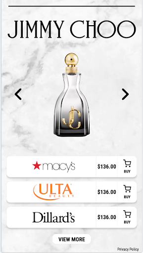 Jimmy Choo Fragrances shoppable media experience powered by MikMak
