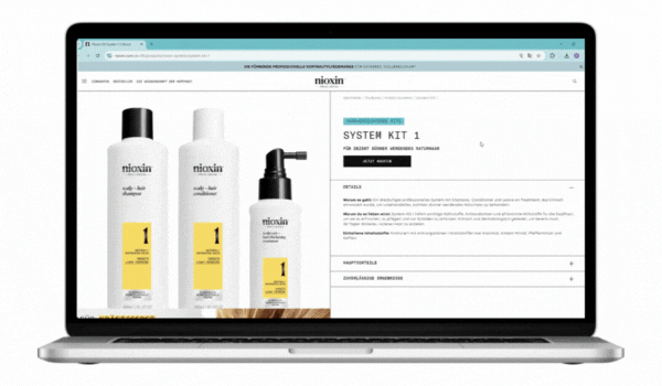 Wella - Nioxin Germany x MikMak Brand Website