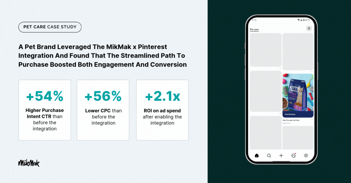 Success Story from MikMak x Pet Care - Pinterest Integration