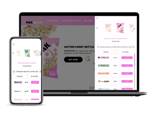 MikMak Commerce for brand websites - drawer