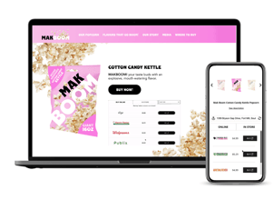 MikMak Commerce for brand websites - in page