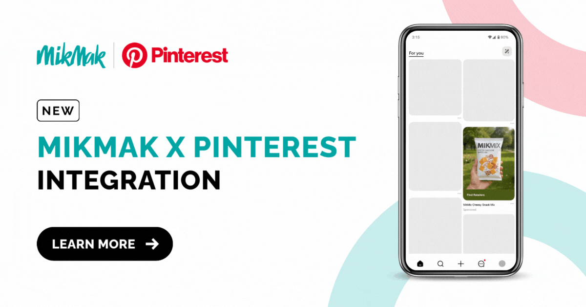 Image detailing the new MikMak x Pinterest Integration