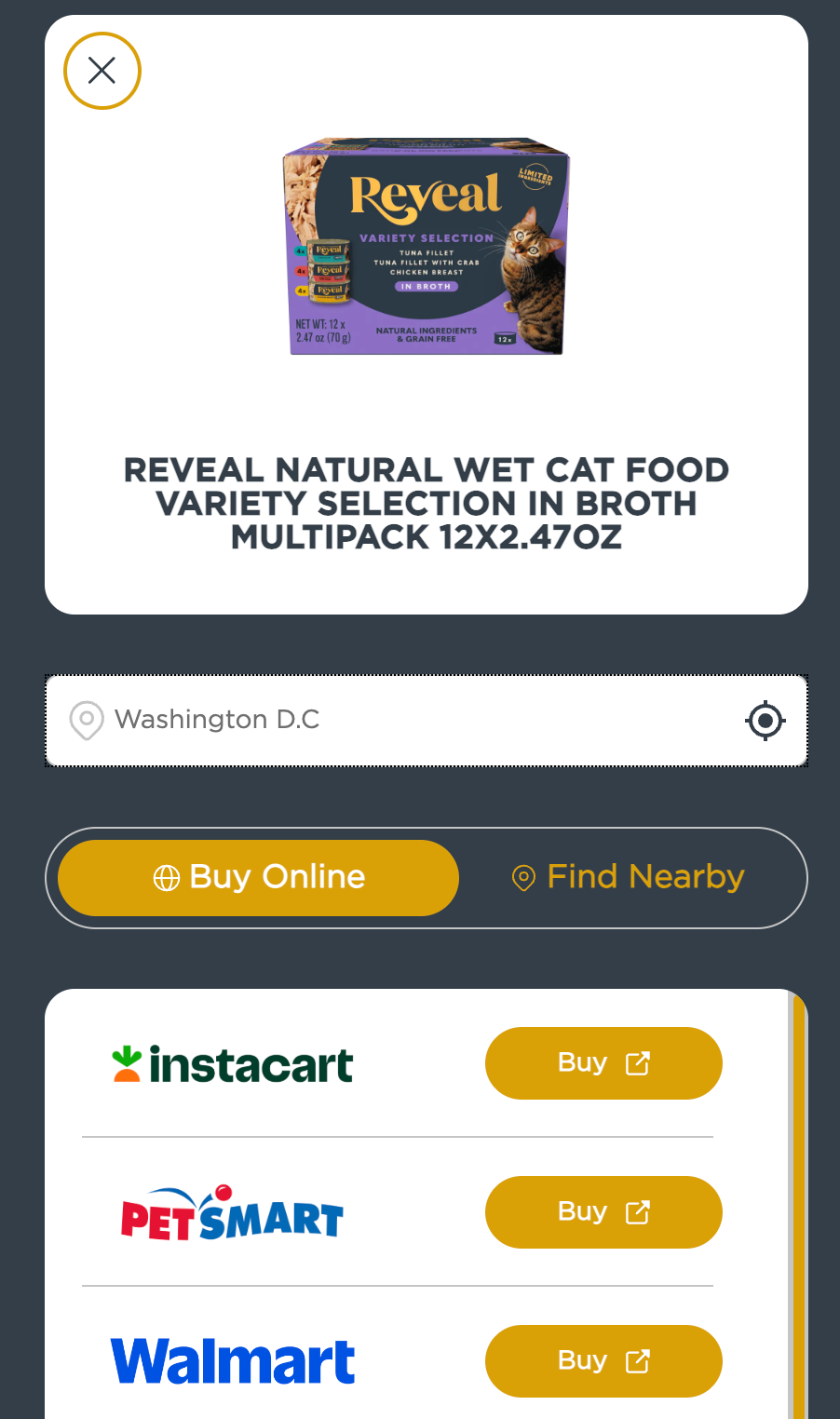 Reveal Where-to-Buy experience powered by MikMak