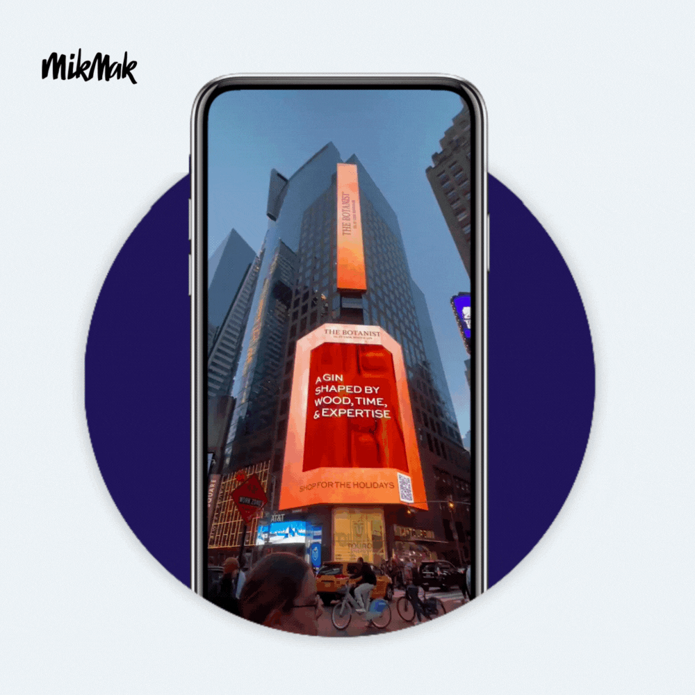 The Botanist Gin uses MikMak enabled QR codes to implement an omnichannel marketing strategy, activating their times square bilboard ad