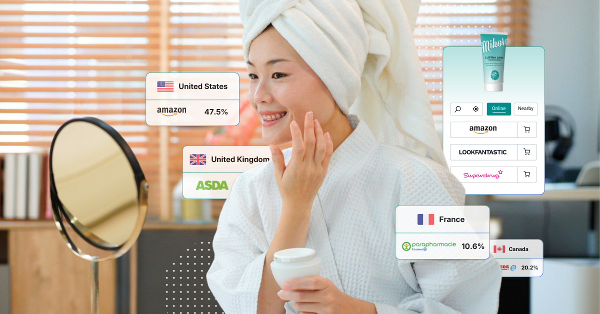 Woman applying skincare